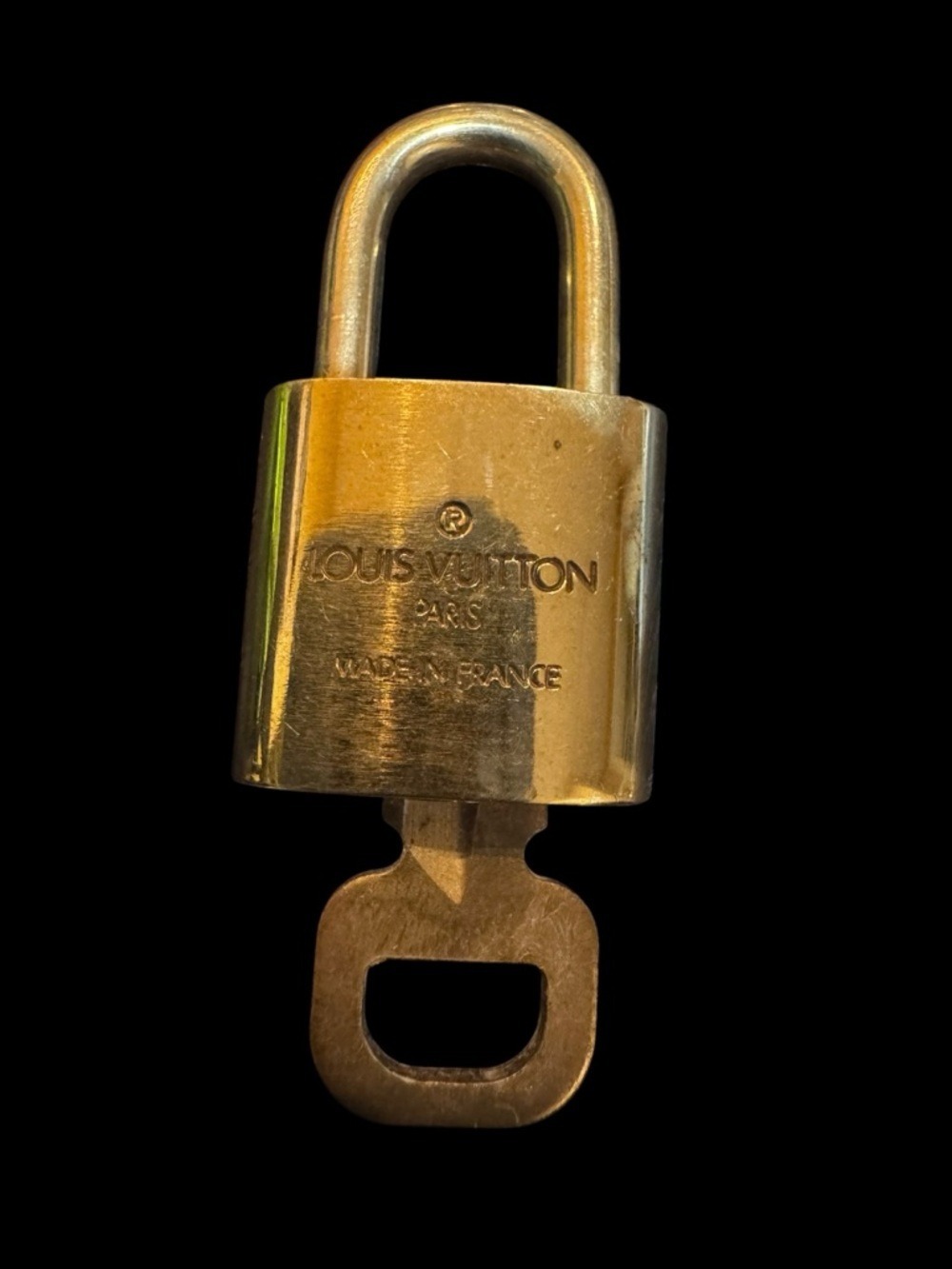 Louis Vuitton Brushed Gold Padlock with Key #316 & COA - Picture 3 of 6